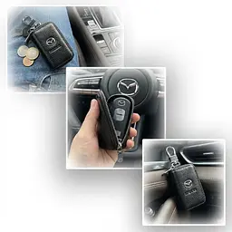 Автомобільна ключниця для ключів із логотипом Mazda (тиснена шкіра) - мініатюра 2