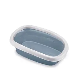 Stefanplast Sprint 20 - Туалет для котів з високими бортами.39x58x17 см стальний-синій