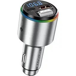 FM-трансмітер Proove FM Launcher Power Drive 30W USB-C+USB-A+AUX Silver (FMPD30110006) [138406]