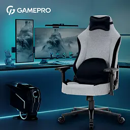Ігрове крісло GamePro Linen fabric Light grey (GC715LG) - мініатюра 20