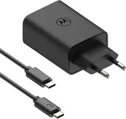 Зарядний блок адаптер 2 порти Motorola 50 W U+C + кабель USB-C (SJMC502) - мініатюра 2