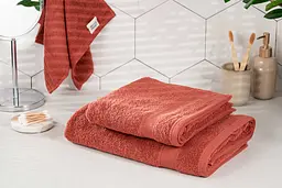 Рушник махровий Ardesto SuperSoft 30х50 см 100% бавовна теракотовий (ART2230RT)  - мініатюра 8
