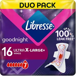 Уцінка. Прокладки гігієнічні Libresse Ultra Goodnight X-Large 16 шт. 
