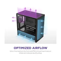Корпус для ПК NZXT H3 Flow All Black (CC-H31FB-01) - мініатюра 6