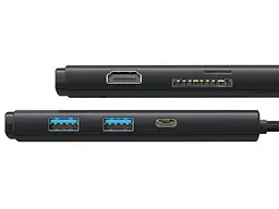 Мультипортовий адаптер BASEUS Lite Series 6-Port USB-A HUB Black (WKQX050001) - мініатюра 4
