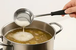 Шумівка-сито з нержавіючої сталі з ручкою 29.5 см, Kitchen Master Сріблястий 87318 - мініатюра 5