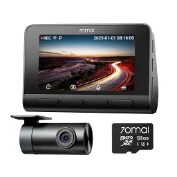 Автомобільний відеореєстратор 70mai Dash Cam 4K A810S HDR Set (задня камери RC12)