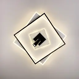 Стельова LED люстра в чорно-білому корпусі Line.F MJ 51-500*500 BK+WT - мініатюра 2