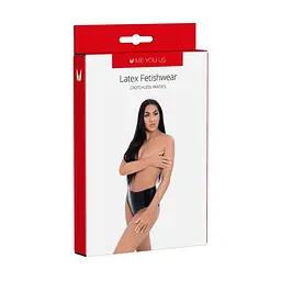 Трусики Me You Us Latex Crotchless Panties S (чорний) - мініатюра 6