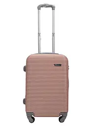 Валіза маленька S ABS-пластик Milano bag 004 56,5×39×24см 40л Рожеве золото