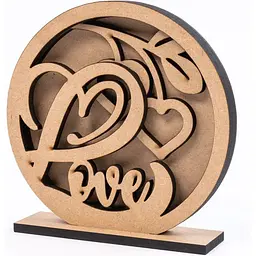 3D композиція Rosa Talent Love 2 МДФ 15х15 см