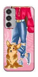 Чохол Demsky Girl and corgi для Samsung Galaxy M35 5G