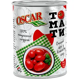 Томати Oscar Очищені цілі у власному соку 400 г (949629)