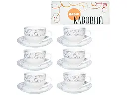 Сервіз кавовий SNT 12пр. Констанція (чашка 110мл, блюдце 13см) 1453-2