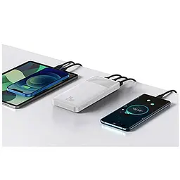 Зовнішній акумулятор Baseus Bipow Digital Display 20000 mAh 15W (PPDML-J02/PPBD20) білий - мініатюра 2