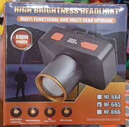 Налобний ліхтар NF-665 800W High Brightness Multi-Functional - мініатюра 5