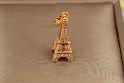 Кулон Xuping Jewelry Ейфелева вежа 2.3 см ширина 9 мм золотистий - мініатюра 2