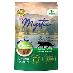 Вологий корм Hermos Mystic Для котів шматочки в желе з ягням 85 г