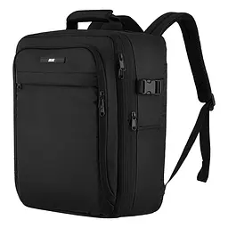 Рюкзак дорожній 2E Trek Cabin Size Black, поліестер, EXP, 17/23л, з відсіком для ноутбука 16
