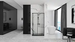 Душова кабіна Rea Punto 80x100 black REA-K4806, Чорний, Універсальна, прозорий - мініатюра 6