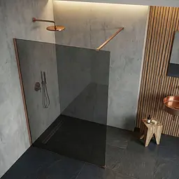 Душова стінка Rea Flexi 110x195 см grey brushed copper KPL-K99383 - мініатюра 3