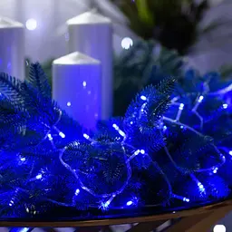 Гірлянда-нитка GarlandoPro 190 LED довжина 18 м прозора, синій (W400LEDBL) - мініатюра 6