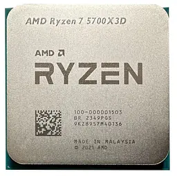 Процесор AMD Ryzen 7 5700X3D (100-000001503) (Socket AM4, 16T, 4.1 ГГц, Tray) Б/в