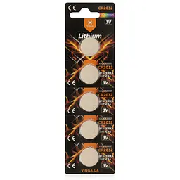Батарейка Vinga CR2032 Lithium 5pcs Blister (VJLBCR20325)