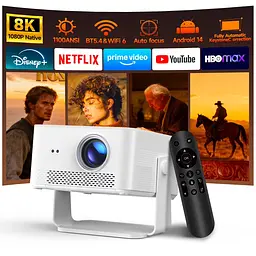 Мультимедійний смарт-проектор з автофокусом Magcubic HY450MAX Android 14, chip H726, 8K24fps, 2GB/16GB домашній кінотеатр White (19342) - мініатюра 5