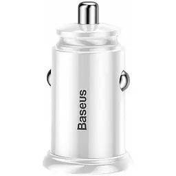 Автомобільний зарядний пристрій Baseus Circular Plastic 1USB 1Type-C QC 4.0+PD3.0 30W 5A CCALL-YS02 White - мініатюра 3