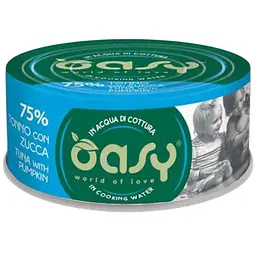 Вологий корм Oasy Cat Wet More Love для дорослих котів тунець з гарбузом 70 г