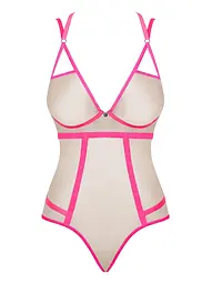 Боді Obsessive Nudelia L/XL рожевий - мініатюра 5