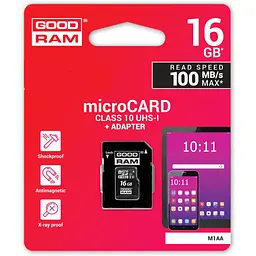Карта пам'яті Goodram 16GB microSDHC Class 10 (M1AA-0160R12) - мініатюра 5