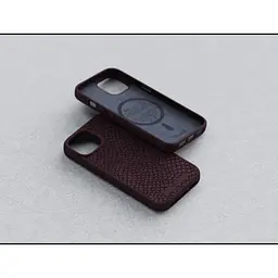 Чохол-накладка Njord Salmon Leather MagSafe Case Rust для iPhone 15 Plus (NA52SL03) - мініатюра 6