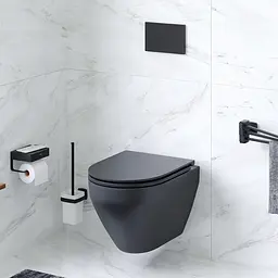 Унітаз підвісний FlashClean Am.Pm Spirit V2.0 з сидінням мікроліфт black matt C701700MBSC, Чорний матовий - мініатюра 8