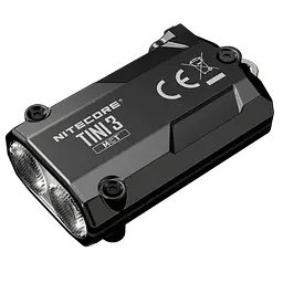 Ліхтар брелок Nitecore TINI 3 2xNiteLab UHE LED 600 лм USB-C (5 режимів) Сірий - мініатюра 3