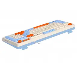 Ігрова клавіатура Maxxter KBG3C01 USB White-Blue - мініатюра 3