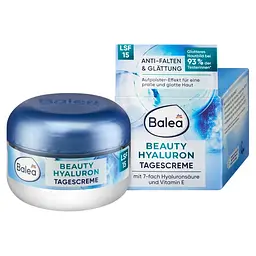 Денний крем Balea Anti Falten Beauty Hyaluron SPF 15 для обличчя 50 мл