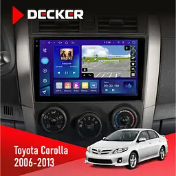 Штатна магнітола Toyota Corolla 2006-2013 Decker D9-009 4x64, DSP, 4G, 2k Decker (НФ-00008455)