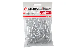 Витяжні заклепки з плоскою головкою Intertool 4.8 х 12.0 мм (в упаковці 50 шт.) - мініатюра 3