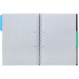 Зошит на пружині Buromax Classic А4 (210x297) 120 аркушів 3 розділювачі чорний (BM.24345911-01) - мініатюра 3
