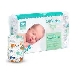 Підгузки Offspring Cat Розмір NB до 4 кг 56 шт (DP-OI-FAT-NB56P-MTC)