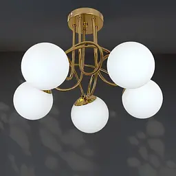 Люстра кульки модерн Levistella 7529910-5 BRZ+WH