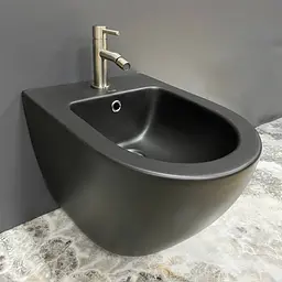 Підвісне біде VBI Vulcano black matt VBI-020413, Чорний матовий - мініатюра 3