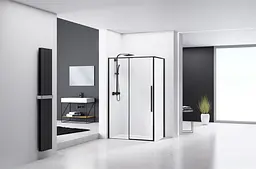 Душова кабіна Rea Solar 90x120 black REA-K6311, Чорний матовий, Універсальна, прозорий - мініатюра 2