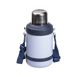 Термос для туризму Vacuum Cup 1,5 л з фліп кришкою та складаними ручками, темно-синій Yiwu HP-14-21BL - мініатюра 3