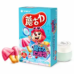 Печиво Haoliyou Moguliki Strawberry Yogurt Mushroom «Полуничний йогурт» 48 г
