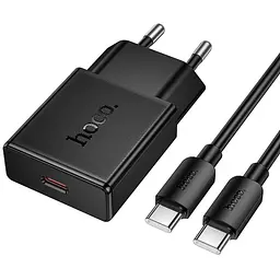 МЗП Hoco N72 Speed ultra-thin PD20W (1USB-C) + кабель Type-C to Type-C Black