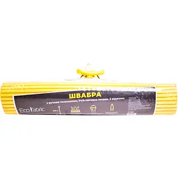 Швабра Eco Fabric тверда PVA-насадка 33 см ручка телескоп 120 см 2 віджими жовта (EF-0035) - мініатюра 4