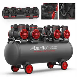 Компресор безмасляний поршневий 120л 220В AUARITA 2-1450X4F120-220 - мініатюра 2